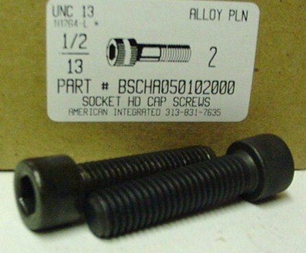 1/2-13X2 SOCKET HEAD CAP SCREW ALLOY STEEL BLACK