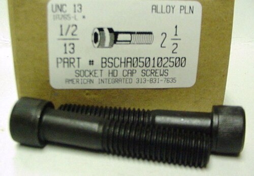 1/2-13X2-1/2 SOCKET HEAD CAP SCREW ALLOY STEEL BLACK