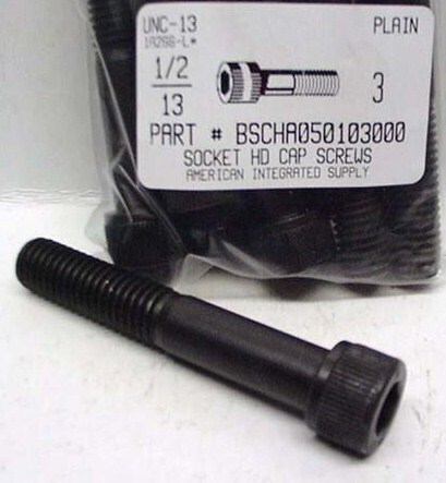 1/2-13X3 SOCKET HEAD CAP SCREW ALLOY STEEL BLACK