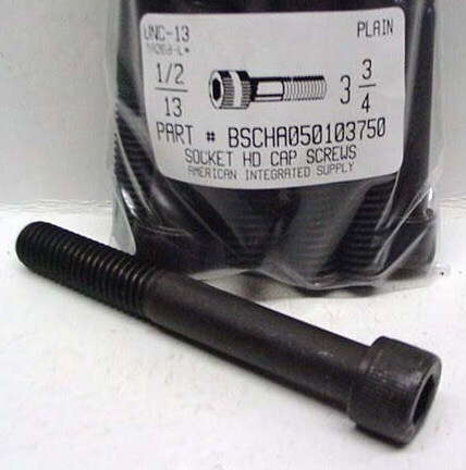 1/2-13X3-3/4 SOCKET HEAD CAP SCREW ALLOY STEEL BLACK