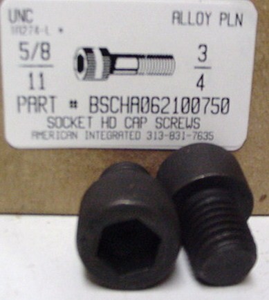 5/8-11X3/4 SOCKET HEAD CAP SCREW ALLOY STEEL BLACK