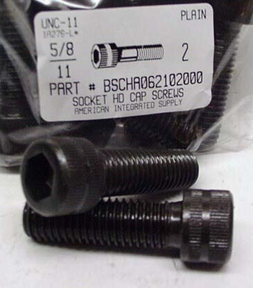 5/8-11X2 SOCKET HEAD CAP SCREW ALLOY STEEL BLACK