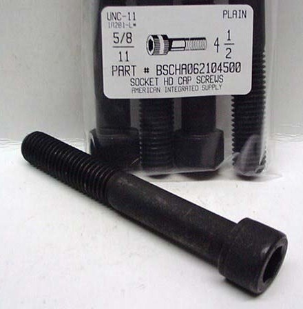 5/8-11X4-1/2 SOCKET HEAD CAP SCREW ALLOY STEEL BLACK