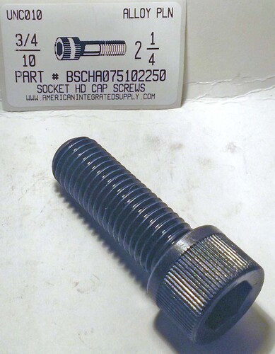 3/4-10X2-1/4 SOCKET HEAD CAP SCREW ALLOY STEEL BLACK