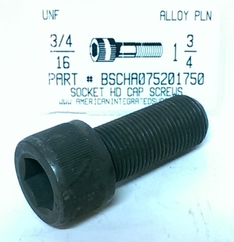 3/4-16X1-3/4 SOCKET HEAD CAP SCREW ALLOY STEEL BLACK