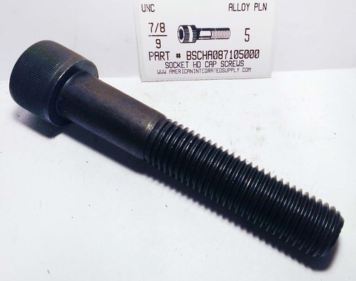 7/8-9X5 SOCKET HEAD CAP SCREW ALLOY STEEL BLACK