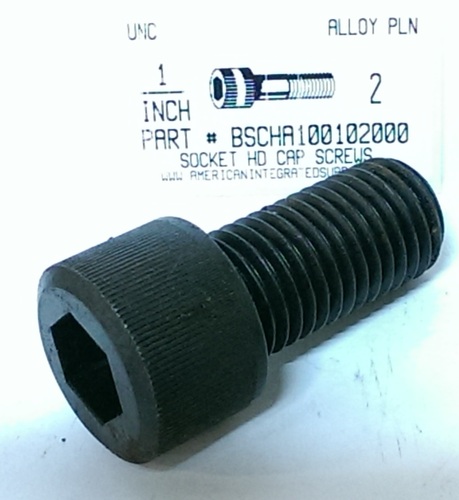 1-8X2 SOCKET HEAD CAP SCREW ALLOY STEEL BLACK