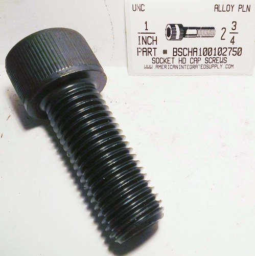 1-8X2-3/4 SOCKET HEAD CAP SCREW ALLOY STEEL BLACK