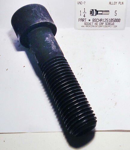 1-1/4-7X5 SOCKET HEAD CAP SCREW ALLOY STEEL BLACK