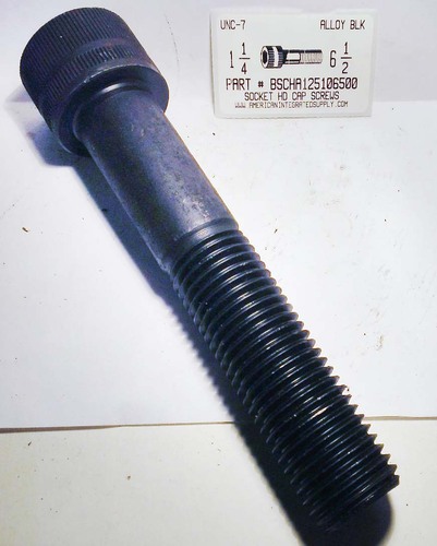 1-1/4-7X6-1/2 SOCKET HEAD CAP SCREW ALLOY STEEL BLACK