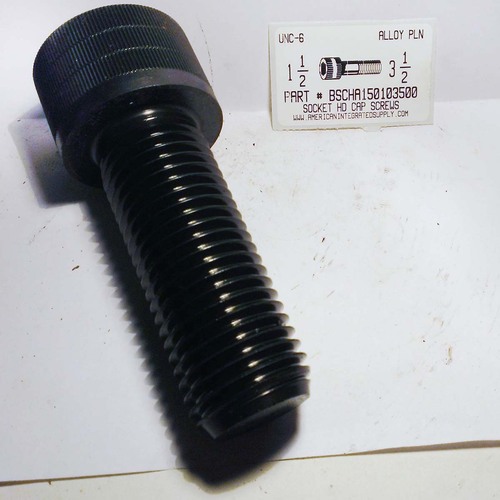 1-1/2-6X3-1/2 SOCKET HEAD CAP SCREW ALLOY STEEL BLACK