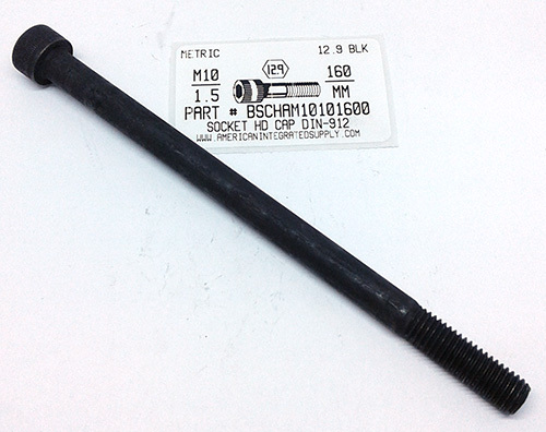 M10-1.50X160mm SOCKET HEAD CAP SCREW 12.9 STEEL BLACK D912