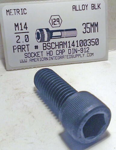 M14-2.00X35mm SOCKET HEAD CAP SCREW 12.9 STEEL BLACK D912