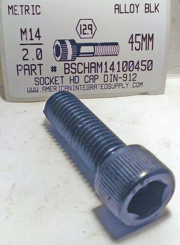 M14-2.00X45mm SOCKET HEAD CAP SCREW 12.9 STEEL BLACK D912