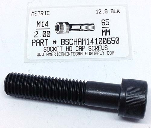 M14-2.00X65mm SOCKET HEAD CAP SCREW 12.9 STEEL BLACK D912