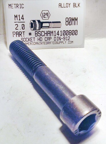 M14-2.00X80mm SOCKET HEAD CAP SCREW 12.9 STEEL BLACK D912