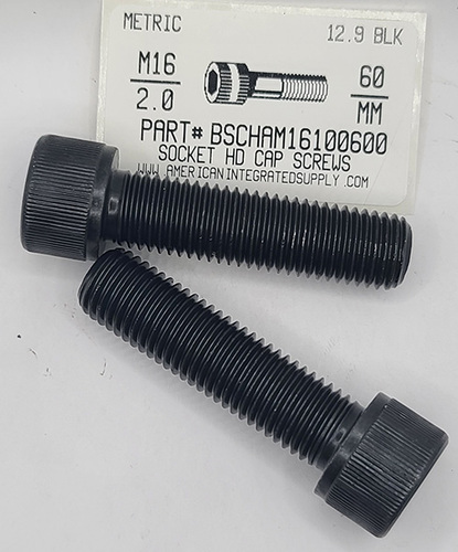 M16-2.00X60mm SOCKET HEAD CAP SCREW 12.9 STEEL BLACK D912