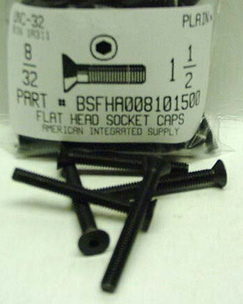 #8-32X1-1/2 FLAT HEAD SOCKET CAP SCREW ALLOY STEEL BLACK