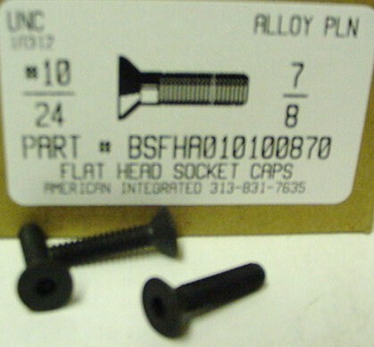 #10-24X7/8 FLAT HEAD SOCKET CAP SCREW ALLOY STEEL BLACK