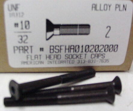 #10-32X2 FLAT SOCKET CAP SCREW ALLOY STEEL BLACK