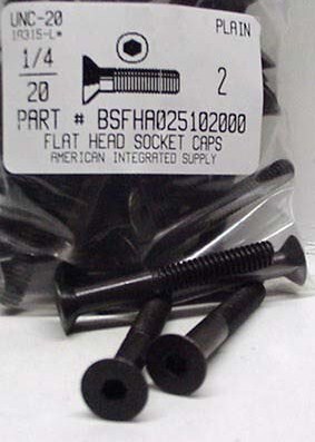 1/4-20X2 FLAT HEAD SOCKET CAP SCREW ALLOY STEEL BLACK