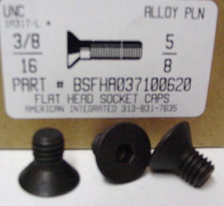 3/8-16X5/8 FLAT HEAD SOCKET CAP SCREW ALLOY STEEL BLACK