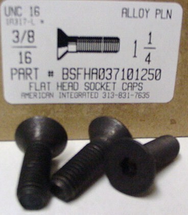 3/8-16X1-1/4 FLAT HEAD SOCKET CAP SCREW ALLOY STEEL BLACK