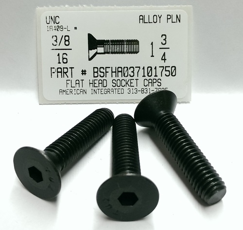 3/8-16X1-3/4 FLAT HEAD SOCKET CAP SCREW ALLOY STEEL BLACK