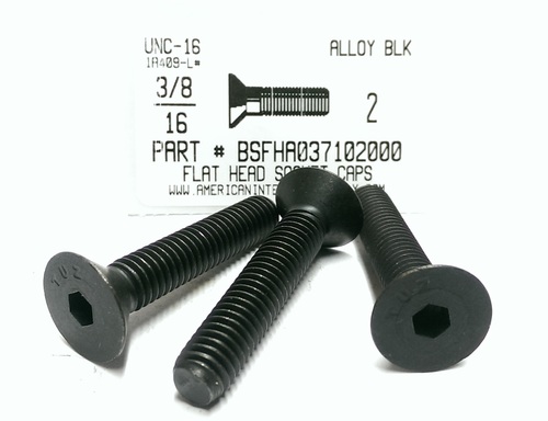 3/8-16X2 FLAT HEAD SOCKET CAP SCREW ALLOY STEEL BLACK