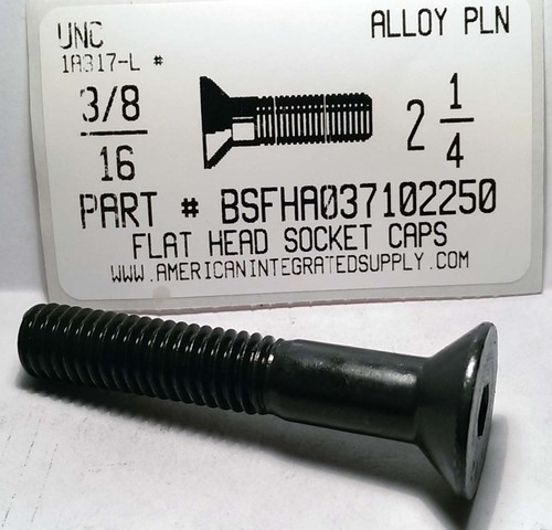 3/8-16X2-1/4 FLAT HEAD SOCKET CAP SCREW ALLOY STEEL BLACK