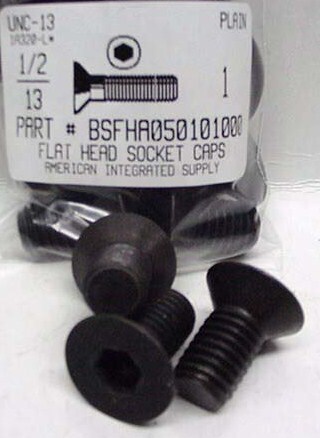 1/2-13X1 FLAT HEAD SOCKET CAP SCREW ALLOY STEEL BLACK