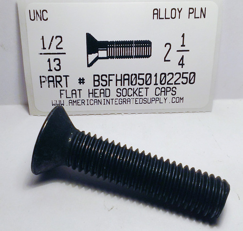 1/2-13X2-1/4 FLAT HEAD SOCKET SCREW ALLOY STEEL BLACK