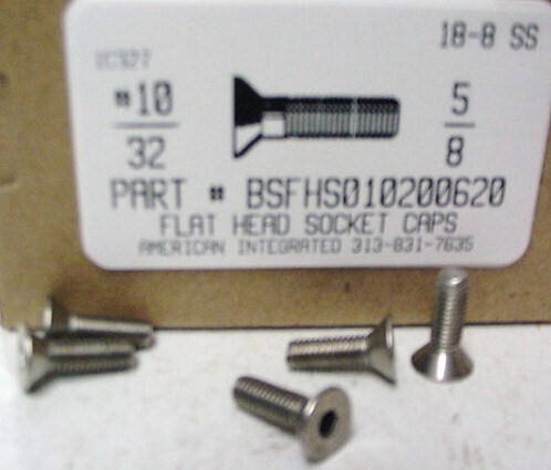 #10-32X5/8 FLAT HEAD SOCKET CAP SCREW 18-8 STAINLESS STEEL