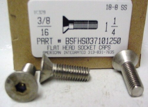 3/8-16X1-1/4 FLAT HEAD SOCKET CAP SCREW 18-8 STAINLESS STEEL