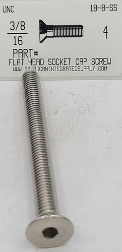 3/8-16X4 FLAT HEAD SOCKET CAP SCREW 18-8 STAINLESS STEEL