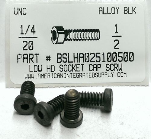 1/4-20X1/2 LOW HEAD SOCKET CAP SCREW ALLOY STEEL PLAIN