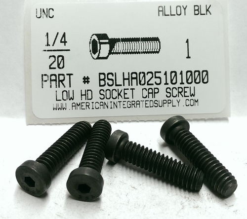 1/4-20X1 LOW HEAD SOCKET CAP SCREW ALLOY STEEL PLAIN