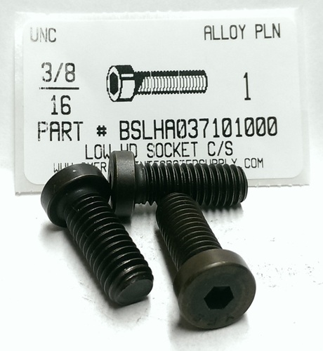 3/8-16X1 LOW HEAD SOCKET CAP SCREW ALLOY STEEL PLAIN