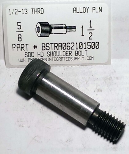 5/8X1-1/2 SOCKET HEAD SHOULDER BOLT ALLOY STEEL PLAIN 1/2-13 THREAD