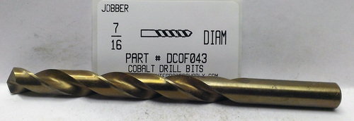 7/16 COBALT DRILL JOBBER LENGTH GOLD