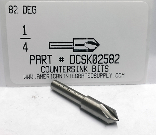 1/4" 3 FLUTE COUNTERSINK HSS 82 DEGREE