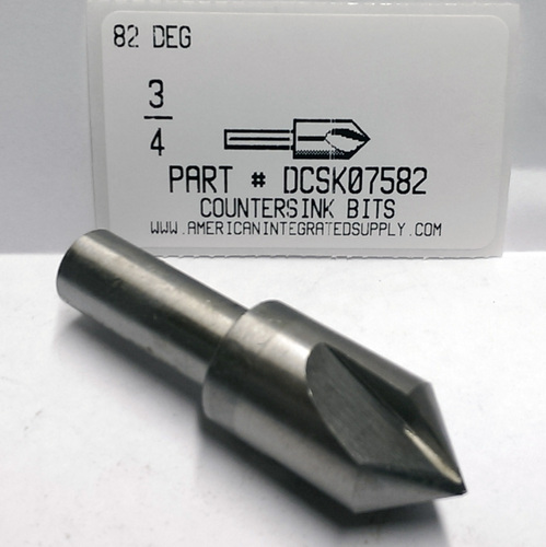 3/4" 3 FLUTE COUNTERSINK HSS 82 DEGREE