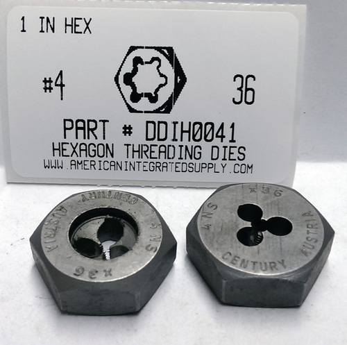 #4-36 HIGH CARBON DIE 1" HEX