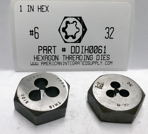 #6-32 HIGH CARBON DIE 1" HEX