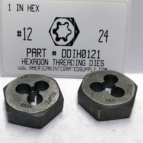 #12-24 HIGH CARBON DIE 1" HEX