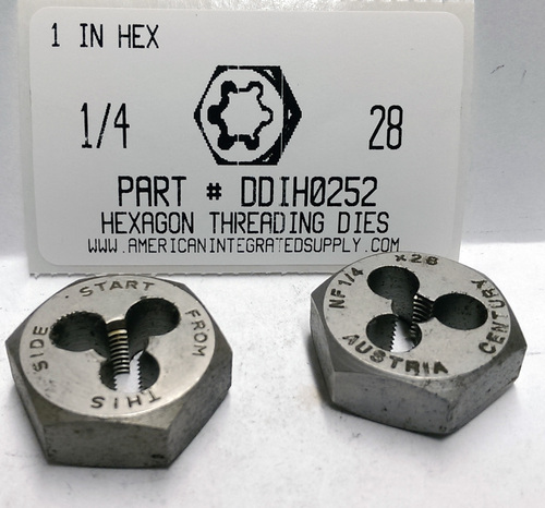 1/4-28 HIGH CARBON DIE 1" HEX