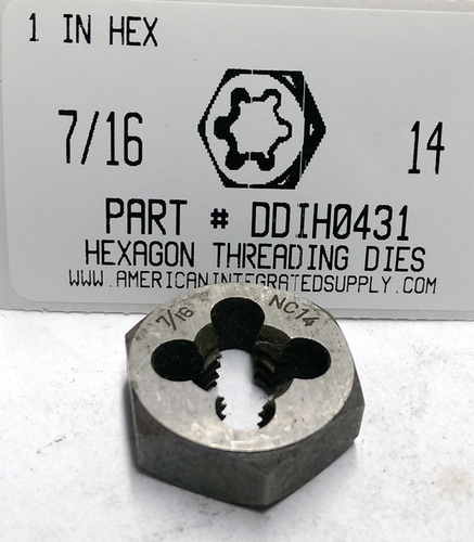 7/16-14 HIGH CARBON DIE 1" HEX