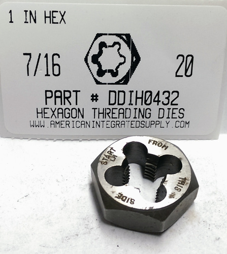 7/16-20 HIGH CARBON DIE 1" HEX