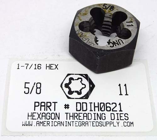 5/8-11 HIGH CARBON DIE 1-7/16" HEX