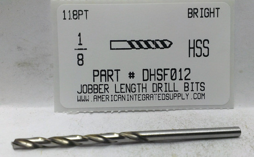 1/8 HSS DRILL JOBBER LENGTH BRIGHT